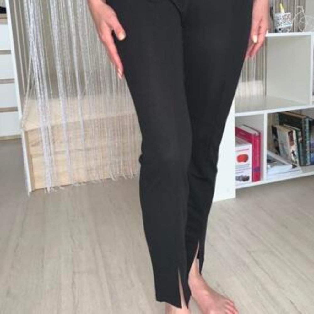 Slit flared dress pants high waist minimalist - Picture 10 of 12